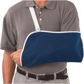 Universal Arm Sling, Envelope Style, Navy Blue, Poly-Cotton, Adjustable Strap